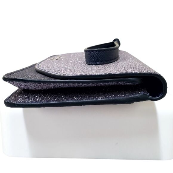 KATE SPADE Joeley Multifunctional Silver Glitter Wristlet Wallet - Picture 5 of 11